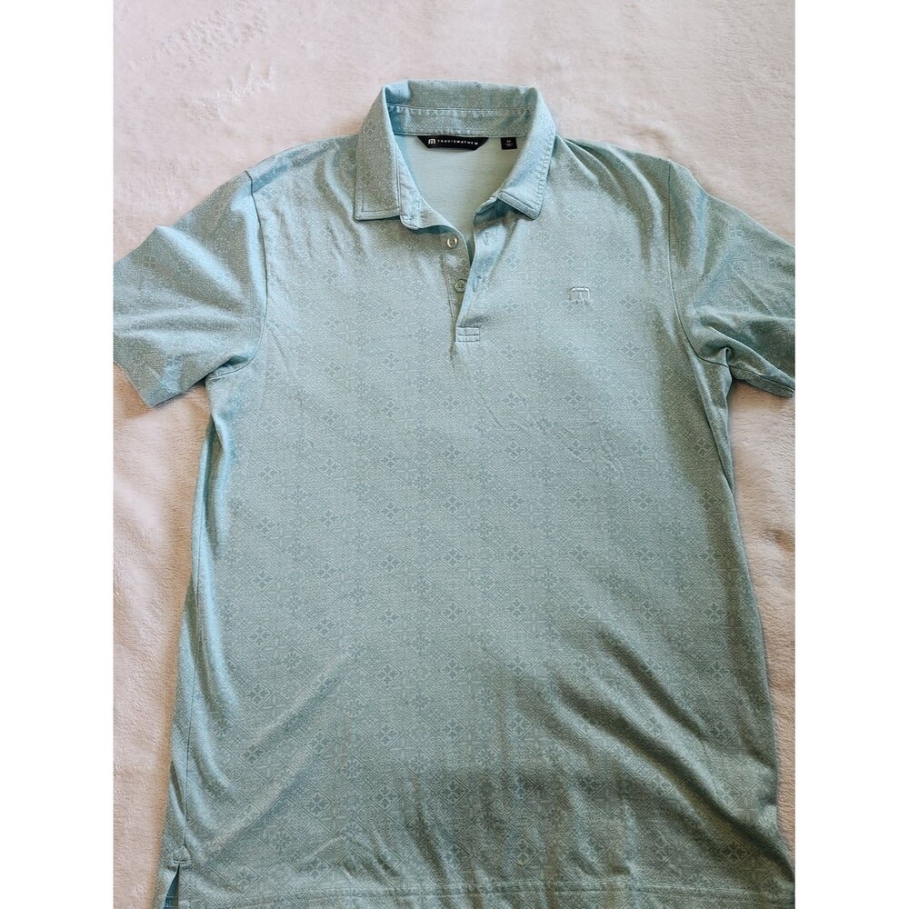 Travis Mathew Acropolis Geo Print Cotton Blend Polo Size M